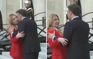 Γιατί έγινε viral το φιλί του Μακρόν στη Μελόνι ΒΙΝΤΕΟ