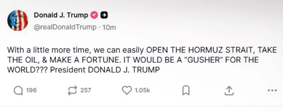 Νέες απειλές Τραμπ: «Μπορούμε να πάρουμε τα Στενά του Ορμούζ και να κάνουμε μία περιουσία»