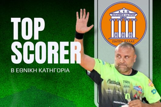 Ο Παπαγιαννόπουλος της Ακαδημίας των Σπορ Πάτρας 1ος σκόρερ στην Β’ Εθνική ΒΙΝΤΕΟ