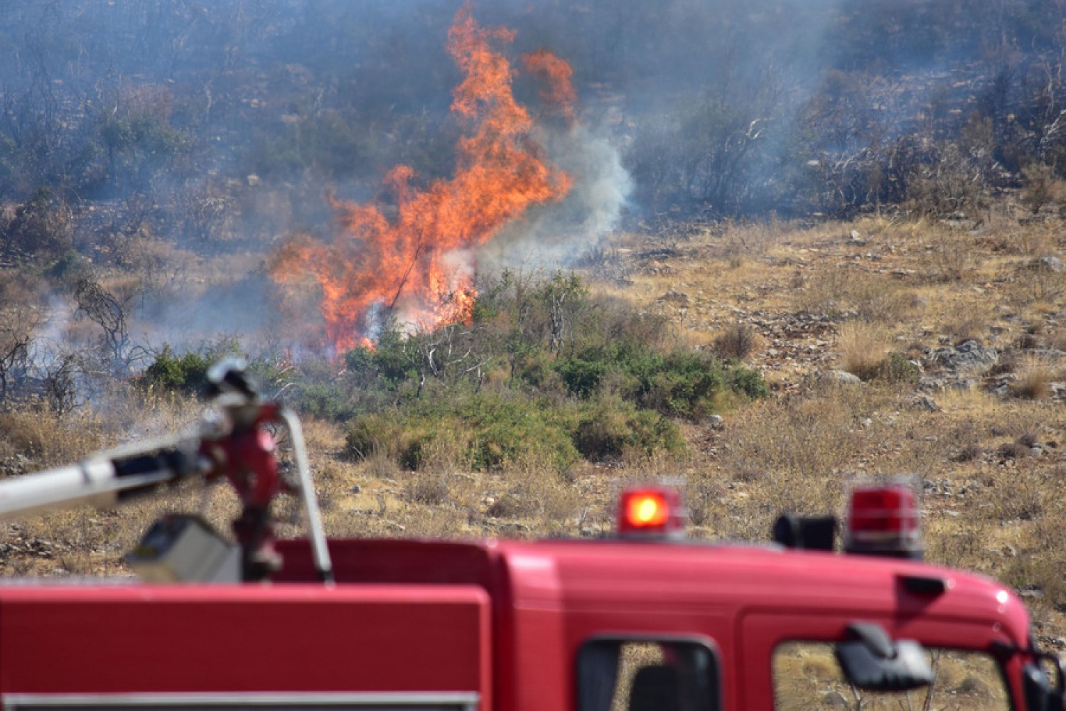 Πάτρα: Φωτιά κοντά στον καταυλισμό ρομά Ριγανοκάμπου