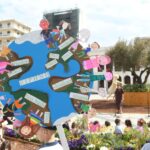 Μηνύματα για Ειρήνη, Αλληλεγγύη και Φιλία των λαών, από παιδιά, στην Πλατεία Γεωργίου ΦΩΤΟ