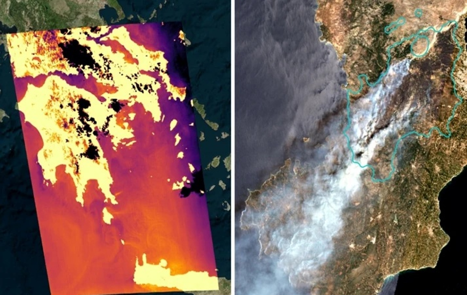 Τα «μάτια» της Ελλάδας στο διάστημα για τις φωτιές! – Οι πρώτες εικόνες από τους θερμικούς δορυφόρους ΦΩΤΟ