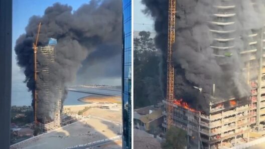 Στις φλόγες υπό κατασκευή ουρανοξύστης στο Ντουμπάι ΒΙΝΤΕΟ