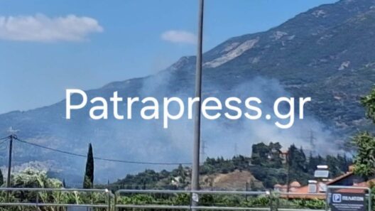 Πυρκαγιά στην Κατω Μαμουλαδα Αιτωλοακαρνανίας
