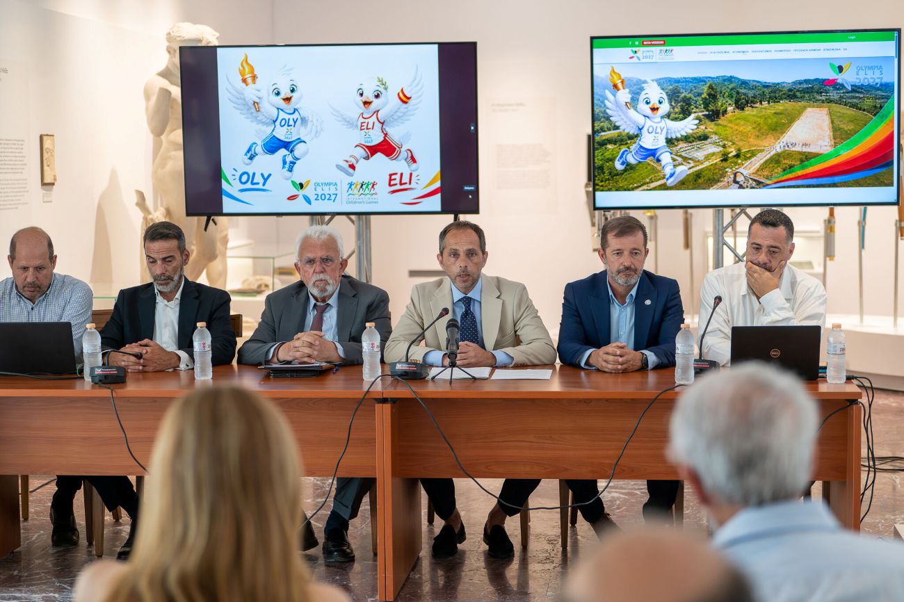 ICG Ολυμπία – Ήλιδα 2027: Παρουσιάστηκε η επίσημη ταυτότητα των Αγώνων στην Ηλεία ΦΩΤΟ