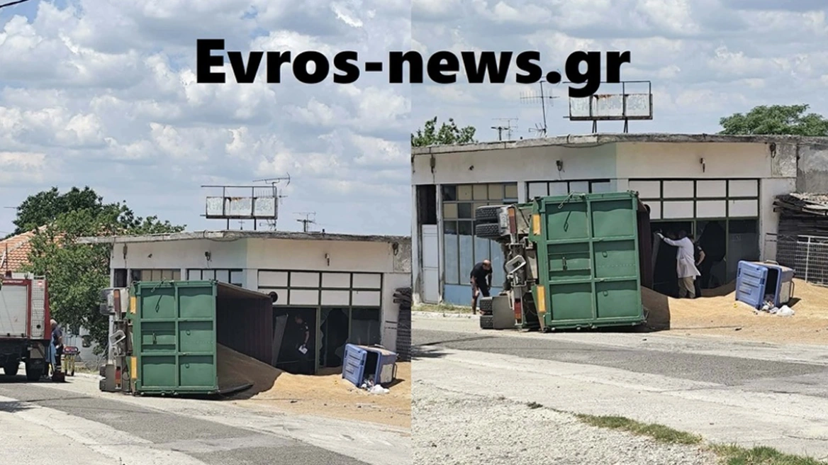 Ορεστιάδα: Νεκρός που «καρφώθηκε» με το φορτηγό του σε κτίριο