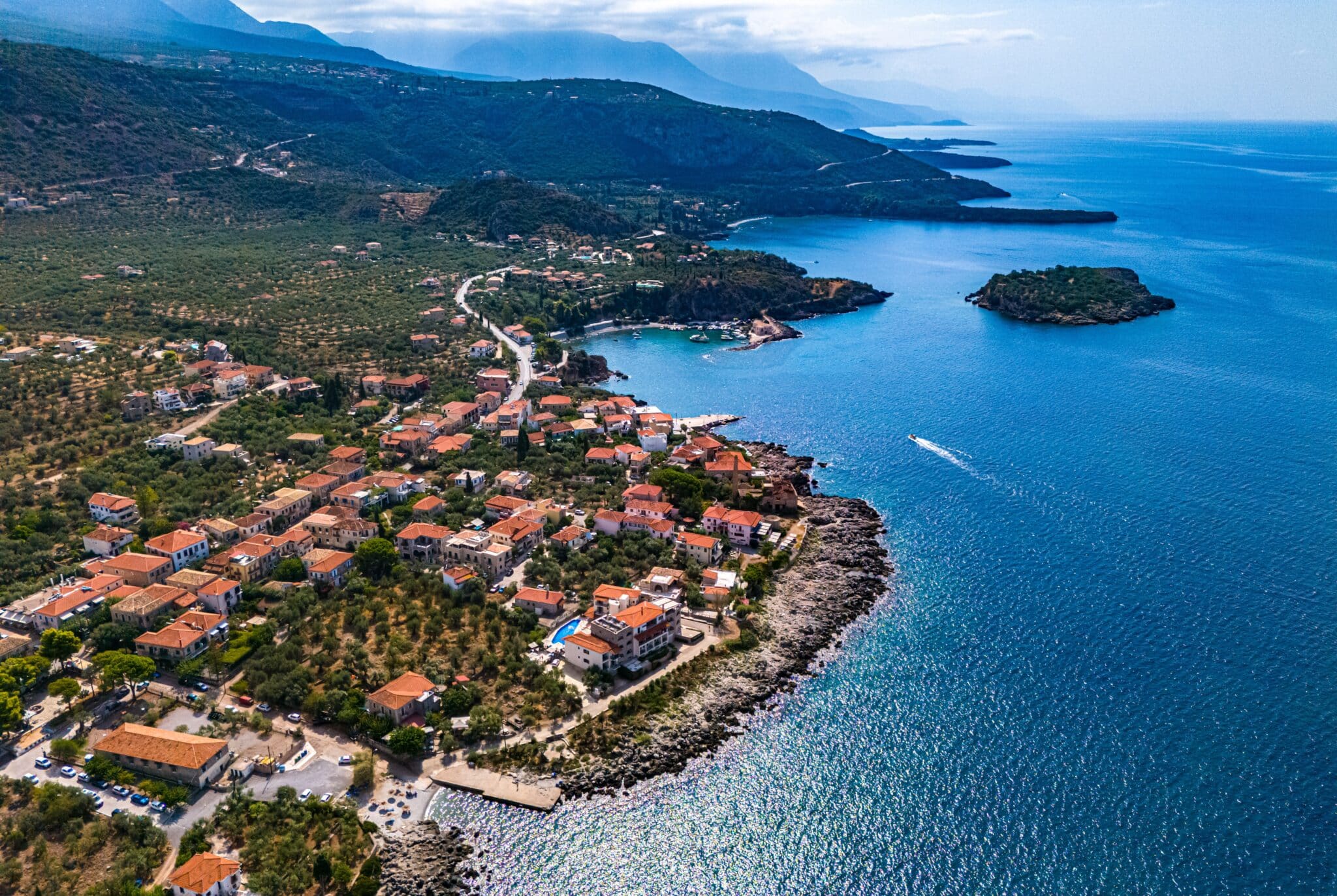 Αεροφωτογραφία του οικισμού Καρδαμύλης