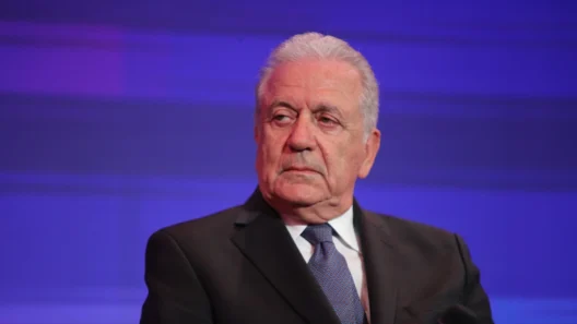 Αβραμόπουλος για το ένταλμα σύλληψης των Βέλγων: Απολύτως αβάσιμο ζήτημα 39 Ο Δημήτρης Αβραμόπουλος με κοστούμι και γραβάτα, κοιτάζει με σοβαρ…