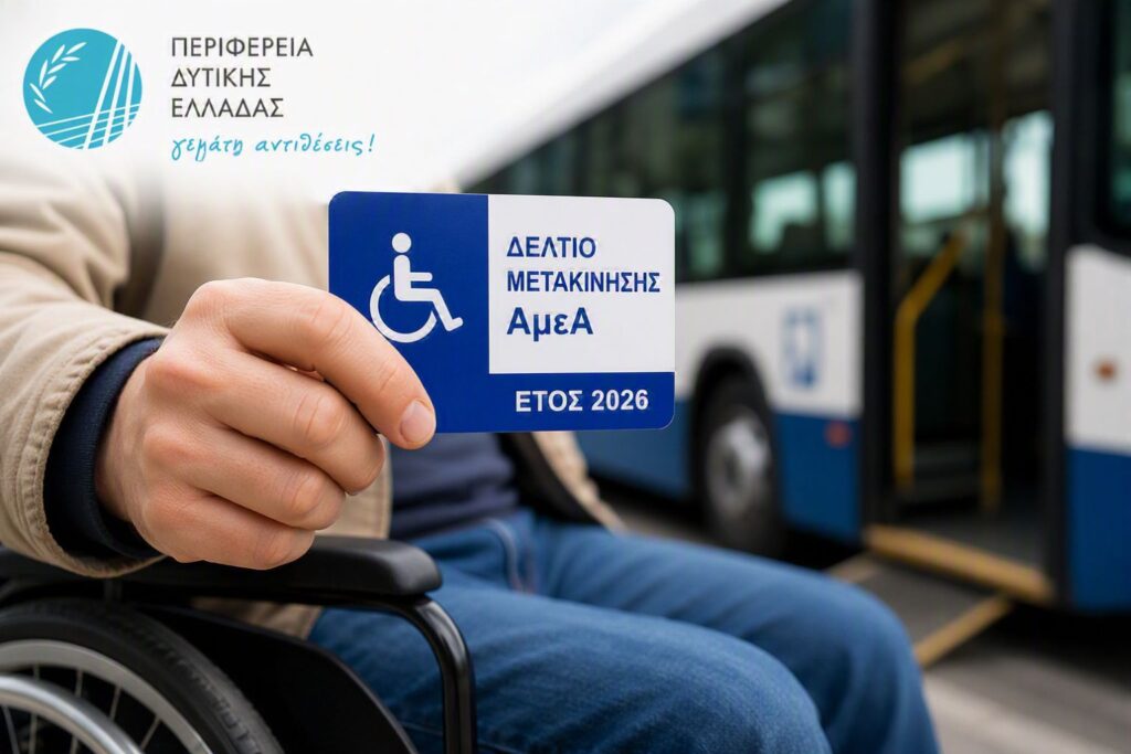Αχαΐα: Χορήγηση δελτίων μετακίνησης ΑμεΑ στο ΚΤΕΛ 5 Αχαΐα: Χορήγηση δελτίων μετακίνησης ΑμεΑ στο ΚΤΕΛ
