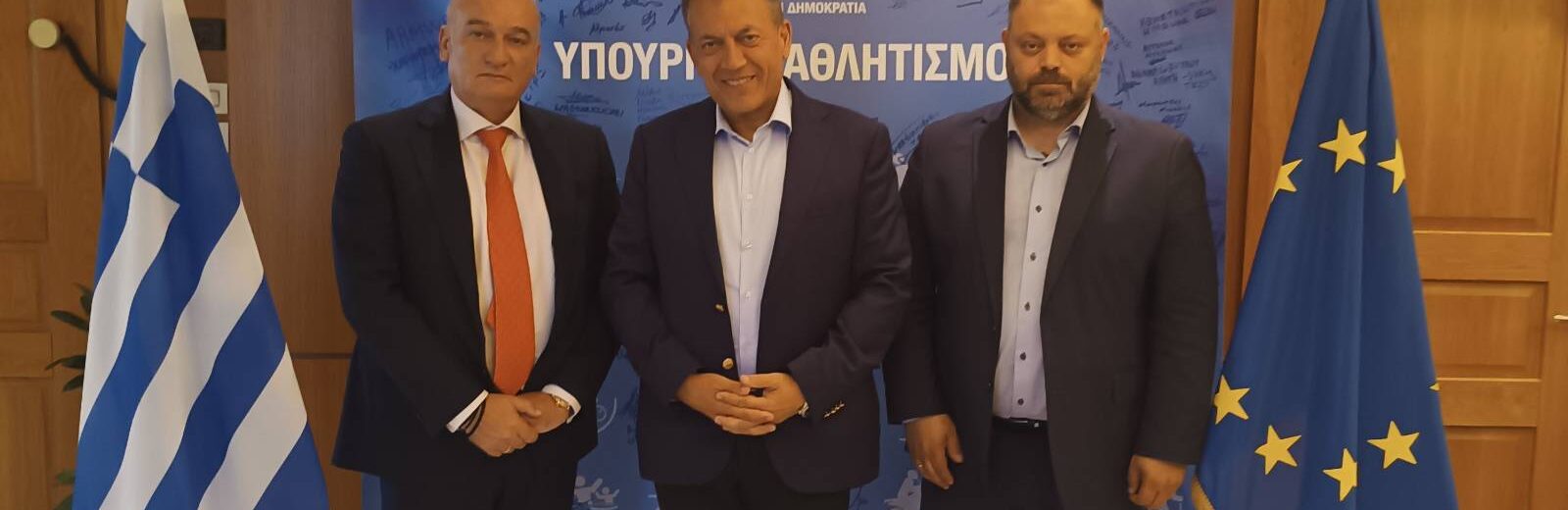 Πάτρα: Συνάντηση Τσιρώνη με τον αν. υπουργό Αθλητισμού Γ.Bρούτση για τον «Απόλλων» ΦΩΤΟ