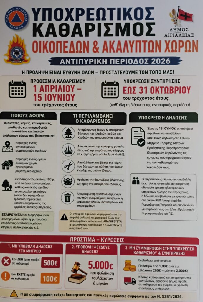 Αιγιάλεια: Καλεί σε καθαρισμό οικοπέδων, με καμπάνια, ο Δήμος ΦΩΤΟ 29 Αιγιάλεια: Καλεί σε καθαρισμό οικοπέδων, με καμπάνια, ο Δήμος ΦΩΤΟ