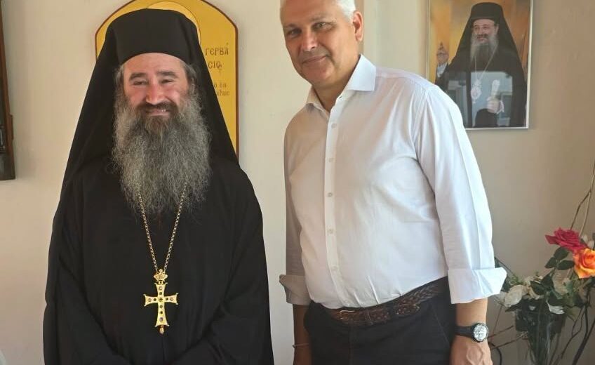 Ο Φωκίων Ζαμπέτης στο ναό του Αγίου Γερασίμου Πατρών ΦΩΤΟ