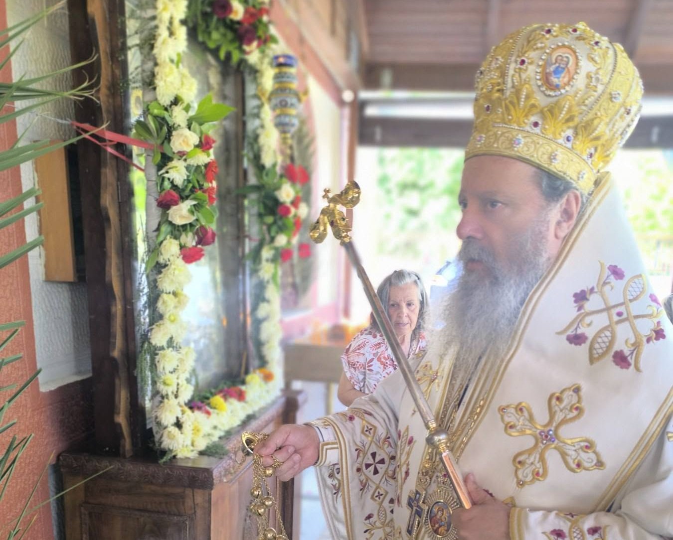 Ο Κερνίτσης Χρύσανθος στην Αρχιερατική Θεία Λειτουργία