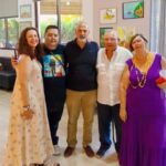 Ο Χαράλαμπος Μπονάνος στον ξάδερφο του καλλιτέχνη Αλέξανδρο Δεμαρτίνο, στο Ρίο ΦΩΤΟ