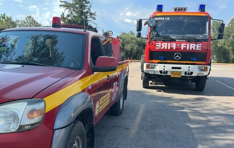 Οθόνη υπολογιστή με πυρκαγιά