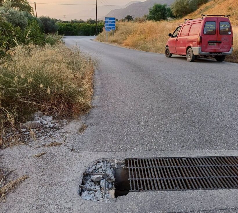 Αίγιο: Δρόμος «σκοτώστρα» για οδηγούς με επικίνδυνη τρύπα εδώ και ένα μήνα ΦΩΤΟ