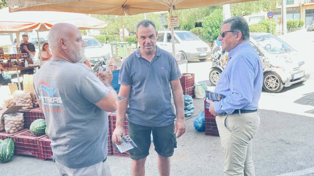 Αίγιο: Στη λαϊκή αγορά ο Δημήτρης Παλούμπης για ακρίβεια, κόστος παραγωγής, νοικοκυριά και επαγγελματίες ΦΩΤΟ»