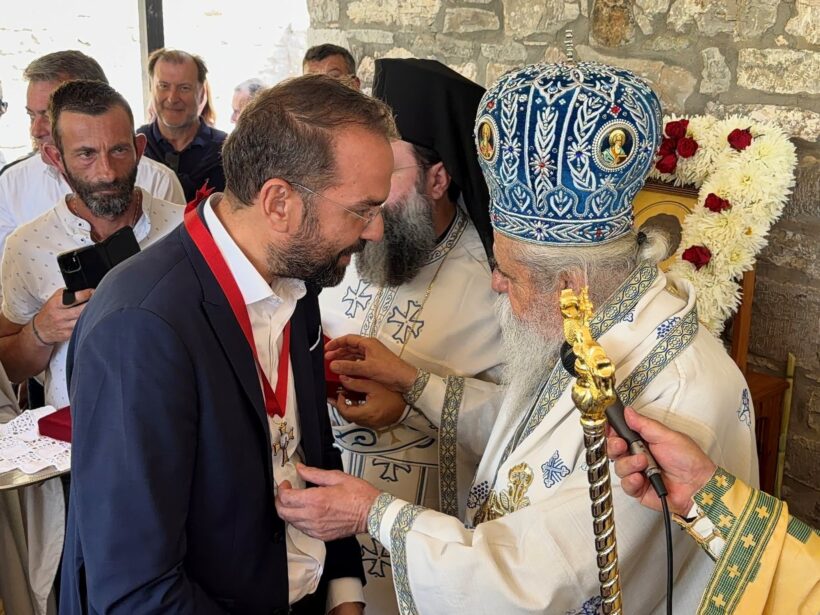 Τιμητική διάκριση στον Ν. Φαρμάκη στη Δίβρη και αυτοψία στα έργα πρόσβασης προς τη Μονή Χρυσοπηγής ΒΙΝΤΕΟ - ΦΩΤΟ