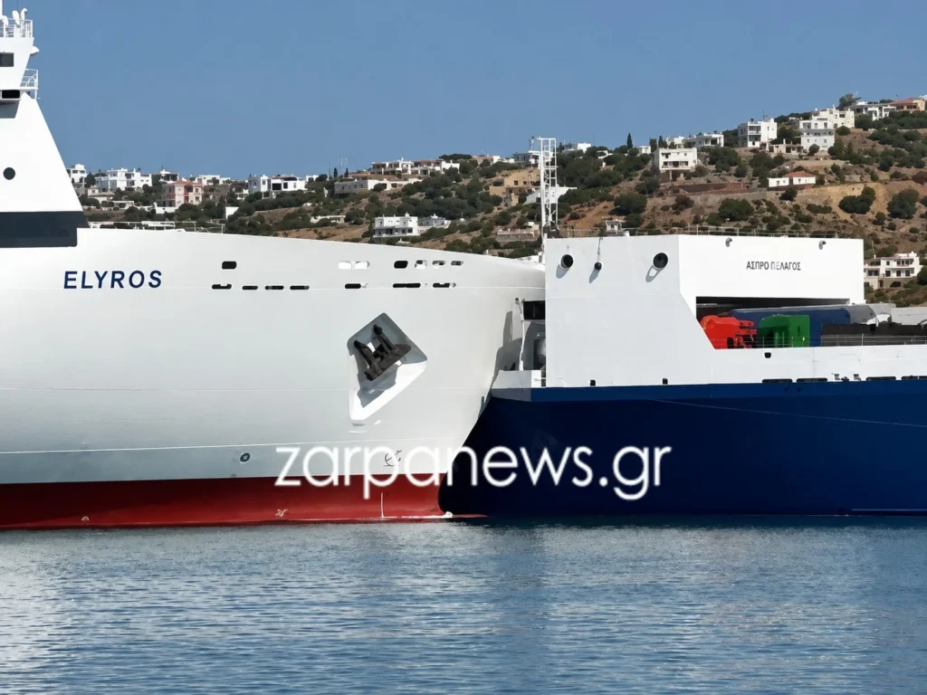 Λιμάνι Σούδας: Βίντεο από τη στιγμή της σύγκρουσης πλοίων 5 Λιμάνι Σούδας: Βίντεο από τη στιγμή της σύγκρουσης πλοίων
