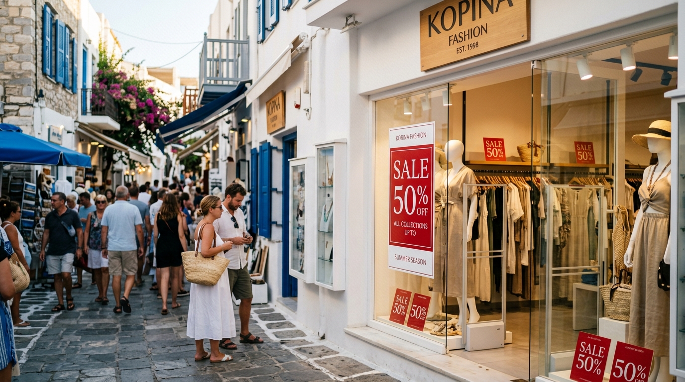 Πωλήσεις 50% σε εμπορικό κατάστημα