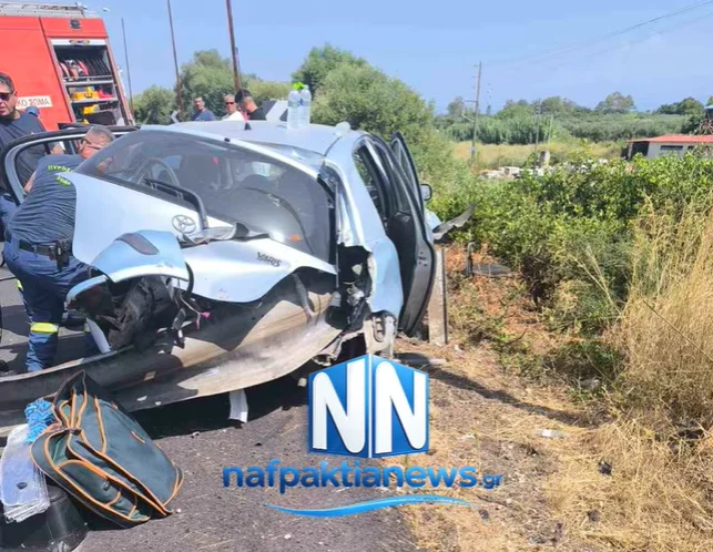 Σοβαρό τροχαίο στην Εθνική Οδό Ναυπάκτου–Ιτέας ΒΙΝΤΕΟ