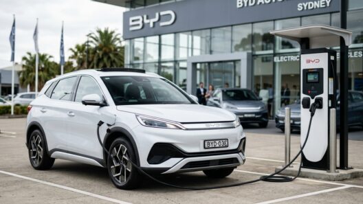 Λευκό BYD Atto 3 σε σταθμό充σης
