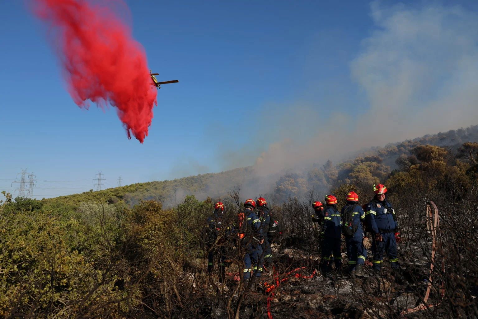 Οινόη: Πάνω από 200 πυροσβέστες και 29 αεροσκάφη επιχειρούν στην πυρκαγιά ΒΙΝΤΕΟ 4 Φωτιά σε οίνοπανέ
