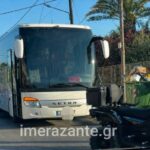 Ζάκυνθος: «Γουρούνα» συγκρούστηκε με λεωφορείο, διασωληνωμένος ο τουρίστας