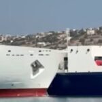 Λιμάνι Σούδας: Βίντεο από τη στιγμή της σύγκρουσης πλοίων