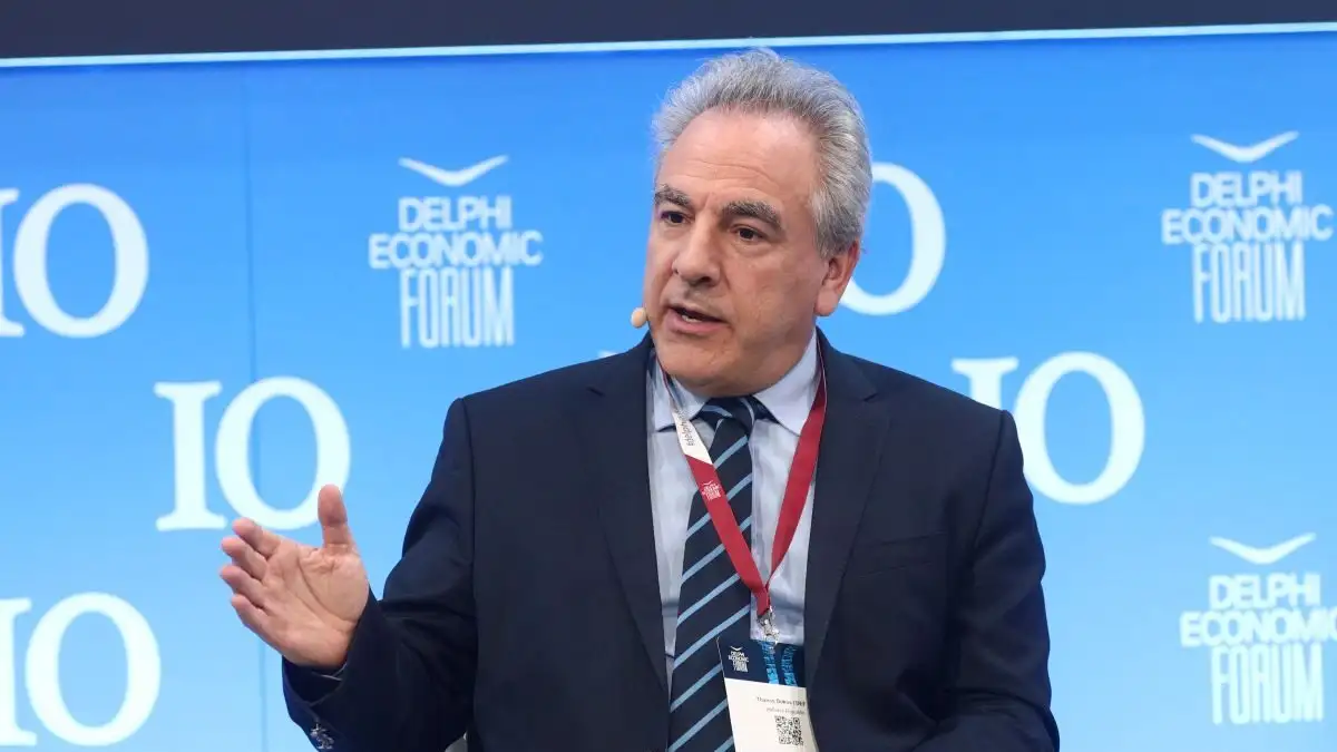 Ο Θάνος Ντόκος μιλάει στο Delphi Economic Forum.