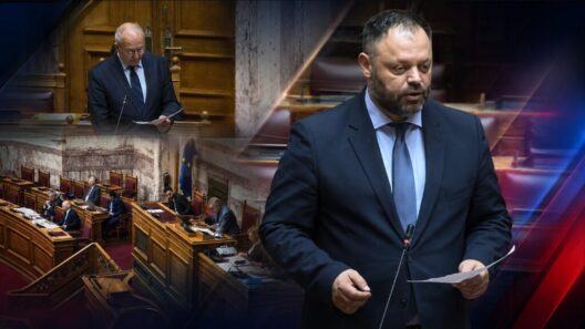 «Για τους πολύτεκνους που πληρώνουν τα οικογενειακά τους αυτοκίνητα λες και είναι φορτηγά» 12 Πολιτικός με κοστούμι μιλά στο βήμα της Βουλής, με φόντο άλλους βου…