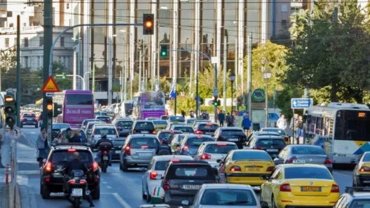 Ελλάδα: Να ανησυχούν οι κάτοχοι αυτοκινήτων βενζίνης και diesel; 12 Πολυσύχναστος δρόμος στην Αθήνα με έντονη κίνηση, αυτοκίνητα, τραμ…