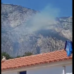 Σάμος: Εκρήξεις μέσα στις φλόγες - Η στιγμή που εκρήγνυται βλήμα ΒΙΝΤΕΟ