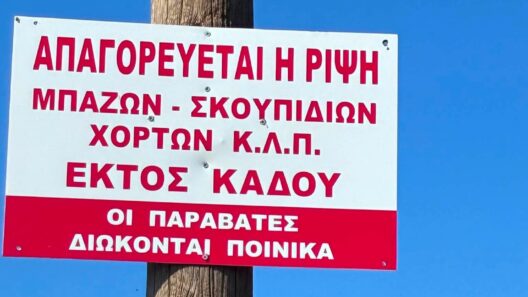 Καλαμάκι: «Φωνή βοώντος εν τη ερήμω» με σκουπίδια εκτός κάδων ξανά ΦΩΤΟ 12 Πινακίδα σε ξύλινο στύλο απαγορεύει τη ρίψη μπάζων και σκουπιδιών …