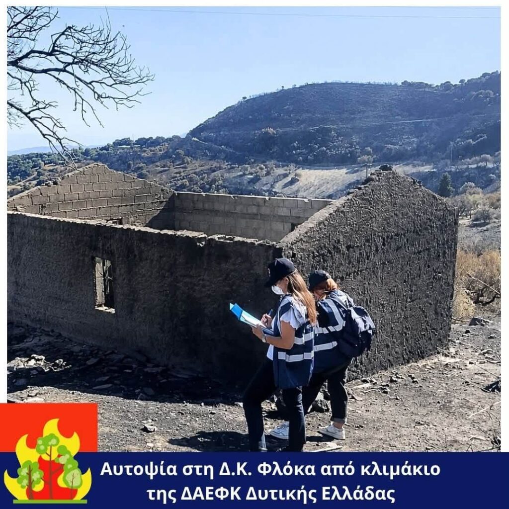 Δυτική Αχαΐα: Καταγραφή ζημιών στον Φλόκα μετά την πυρκαγιά