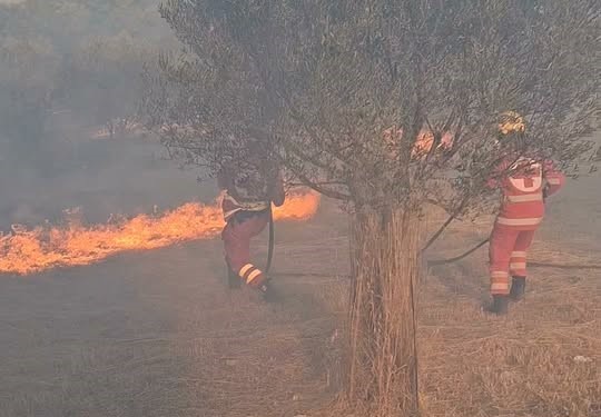 Αιγιάλεια: Στην πρώτη γραμμή της μάχης με τις φλόγες εθελοντές Σαμαρείτες του Ερυθρού Σταυρού Πάτρας ΒΙΝΤΕΟ-ΦΩΤΟ