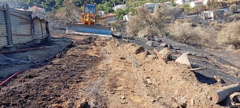 Φλόκα: Μηχανήματα μπήκαν στα καμένα – Αντιπυρικές ζώνες και διάνοιξη δρόμων και στο ΠέταΦΩΤΟ
