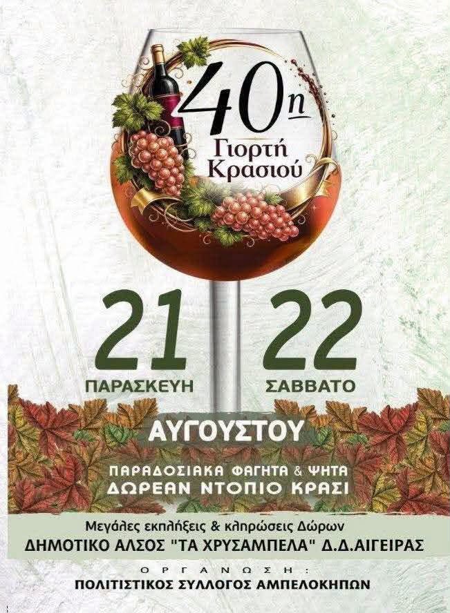Ετοιμασίες για τα 40 χρόνια από την πρώτη Γιορτή Κρασιού στους Αμπελόκηπους ΒΙΝΤΕΟ-ΦΩΤΟ 5 Ετοιμασίες για τα 40 χρόνια από την πρώτη Γιορτή Κρασιού στους Αμπελόκηπους ΒΙΝΤΕΟ-ΦΩΤΟ