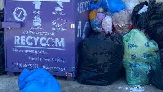Ακράτα: Αναισθησία με εναπόθεση σκουπιδιών δίπλα σε κάδο Ανακύκλωσης ΦΩΤΟ