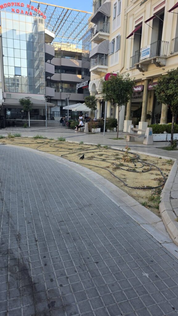 Πάτρα: Δυσοσμία, φθορές και ξεραμένο πράσινο - Στους πεζοδρόμους του Κέντρου ΦΩΤΟ