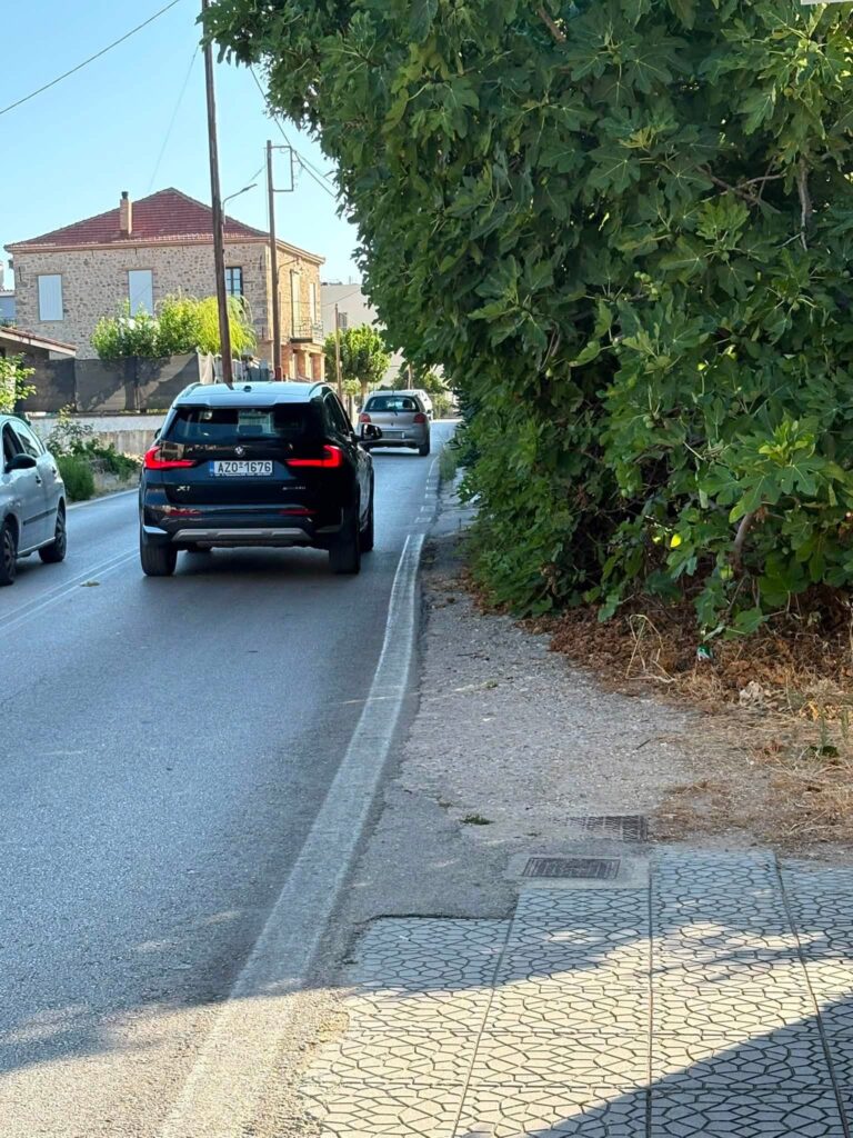 Μιντιλόγλι: Επικίνδυνη συκιά σε πεζοδρόμιο με φόβους για «θύματα» πεζούς ΦΩΤΟ