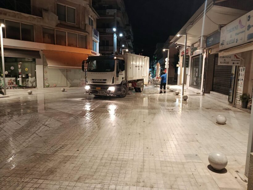 Απολύμανση δημόσιων χώρων στο Αίγιο με ειδικά συρφάκια
