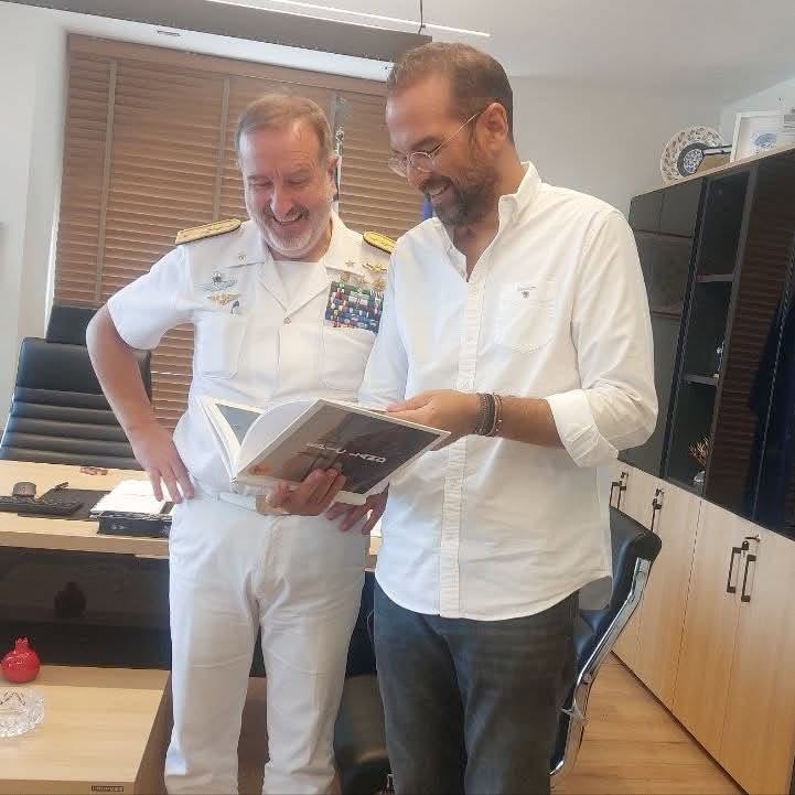Πάτρα: Συνάντηση Φαρμάκη με τον Υποναύαρχο του ιταλικού πολεμικού πλοίου ITS Paolo Thaon di Revel - ΦΩΤΟ