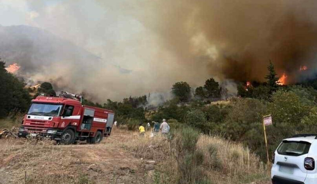 Καλάβρυτα: Φωτιά κοντά σε δασική έκταση