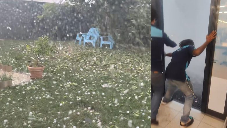 Καταιγίδα στη Γαλλία με σκοτεινά σύννεφα και αστραπές