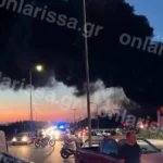 Λάρισα: Μεγάλη φωτιά σε εργοστάσιο πλαστικών ΒΙΝΤΕΟ