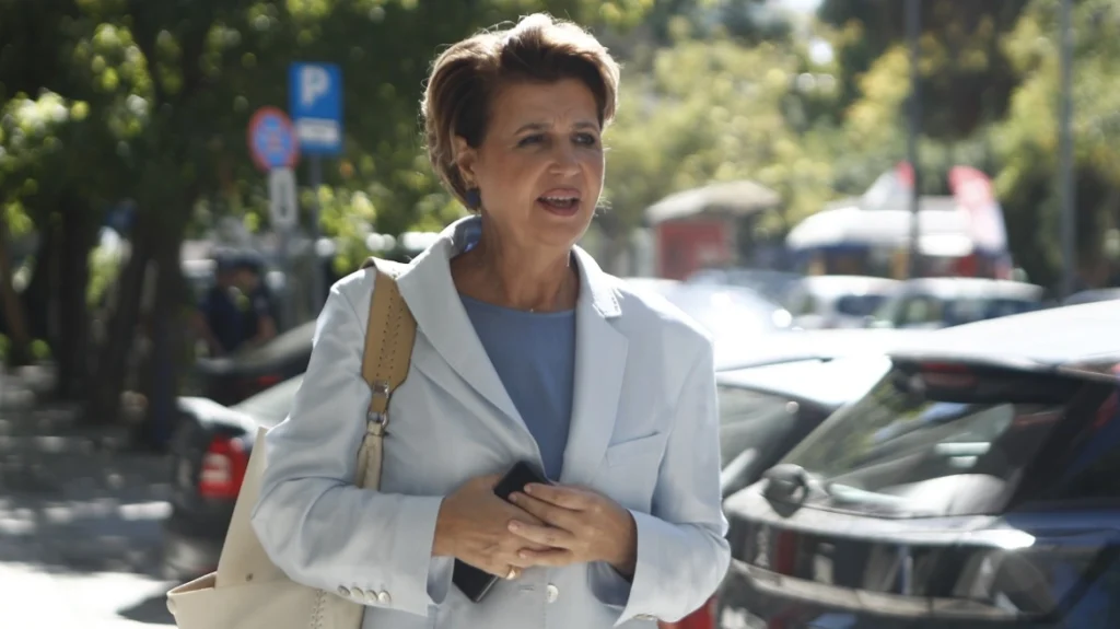 Η Όλγα Γεροβάσιλη σε εκδήλωση του ΣΥΡΙΖΑ