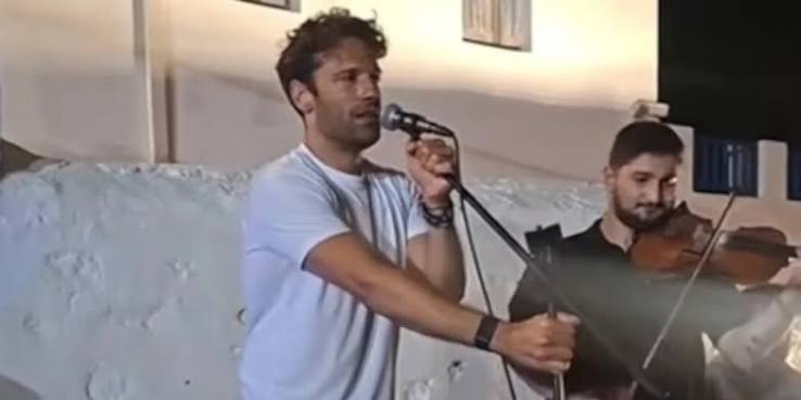 Ο Κωνσταντίνος Αργυρός σε πανηγύρι στην Αστυπάλαια, πήρε το μικρόφωνο ΒΙΝΤΕΟ