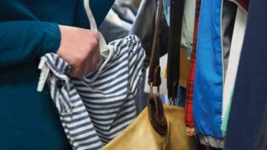Πάτρα: Αγόρασε ρούχα σε κατάστημα και...«ξέχασε» να πληρώσει! 15 Χέρι κρατά ριγέ μπλούζα σε κατάστημα ρούχων, με κρεμασμένα ενδύματα.