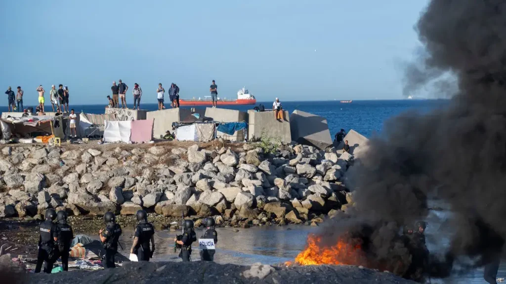 Διαδηλώσεις στην Ισπανία που προκάλεσαν πυρκαγιά